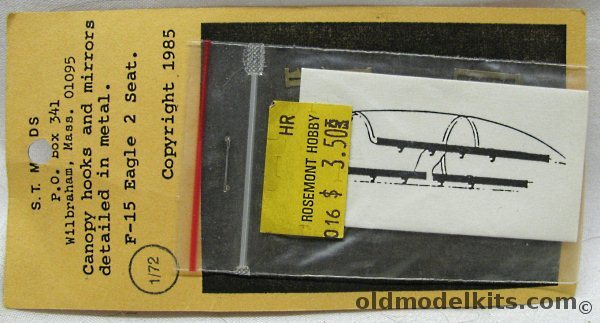 ST Molds 1/72 1/72 F-15B Eagle - Canopy Hooks and Mirrors plastic model kit